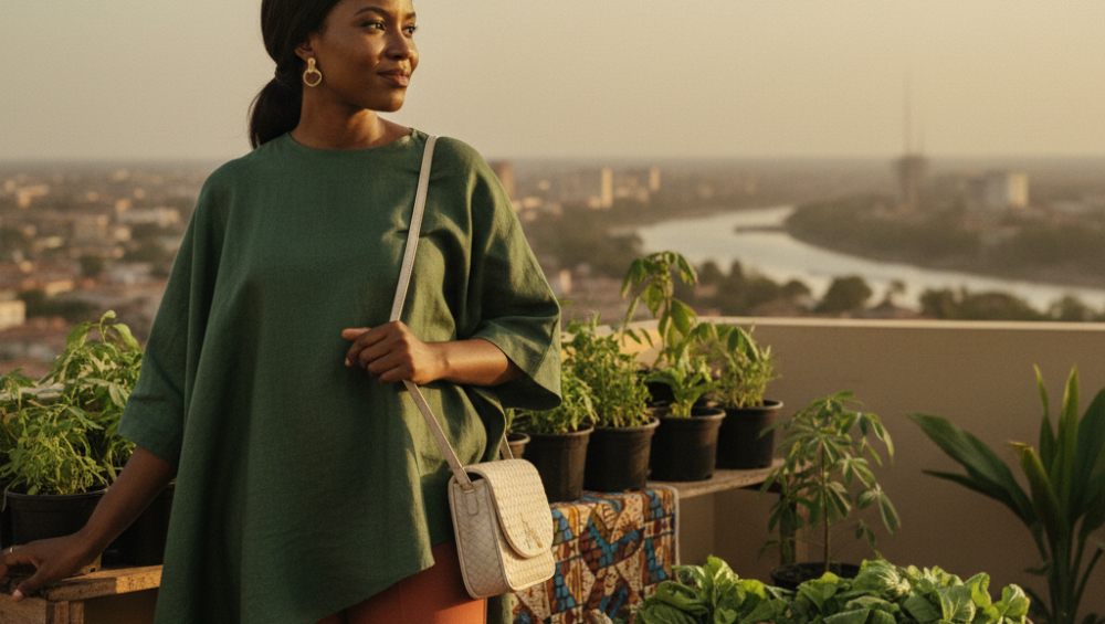 Entrepreneure en RDC développant un projet farm to table Afrique en milieu urbain.