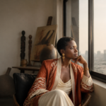 Femme dirigeante à Kinshasa incarnant le leadership féminin en RDC dans un bureau moderne.