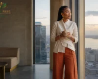 Femme entrepreneure de la diaspora réfléchissant à son investissement stratégique en Afrique francophone.